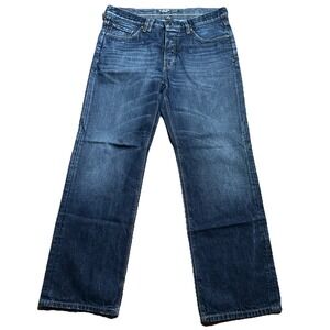 Tommy Hilfiger Jeans Men's 36x32 Madison Straight Fit Blue Denim Made In Italy